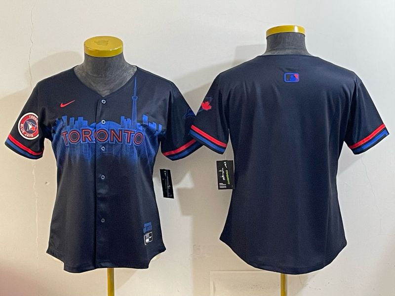 Youth 2025 Toronto Blue Jays Blank black Joint Name Nike MLB Jersey style 002->youth mlb jersey->Youth Jersey
